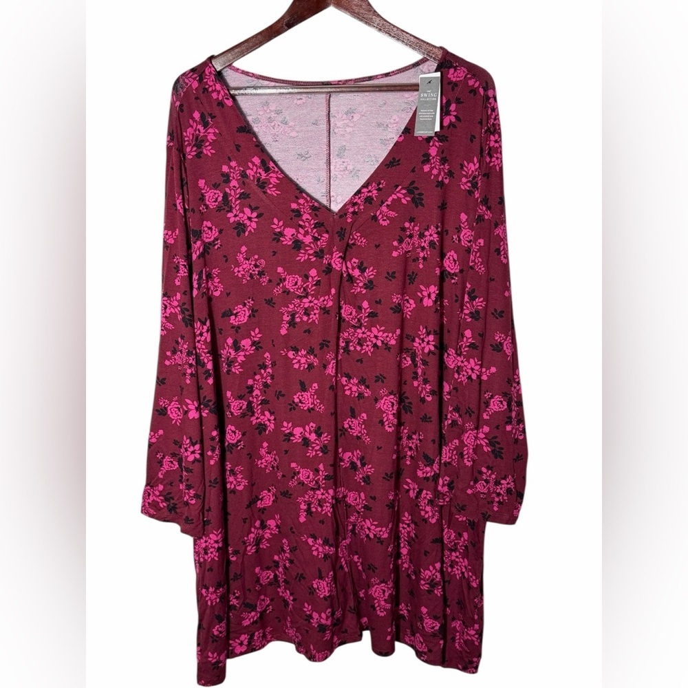 Lane Bryant red/pink Floral Top – Size 34/36 (6x) New with tags